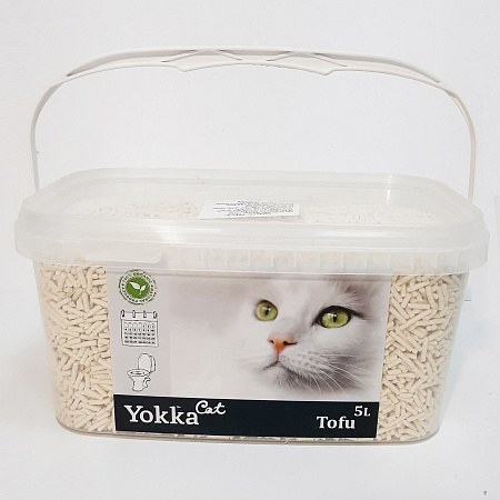 Растительный наполнитель для кошек YokkaCat Tofu Белый Гипоаллергенный