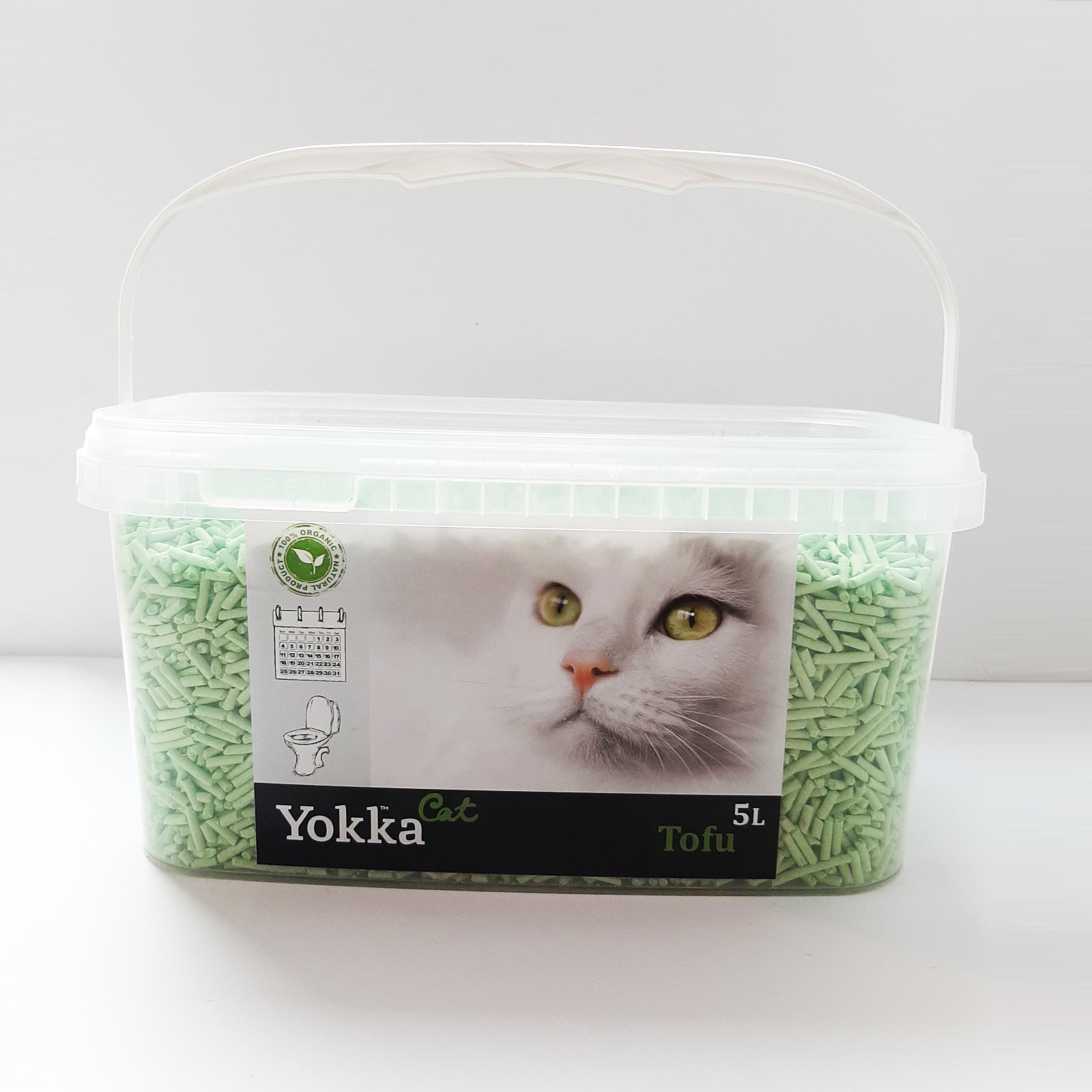 Растительный наполнитель для кошек YokkaCat Tofu Зеленый чай