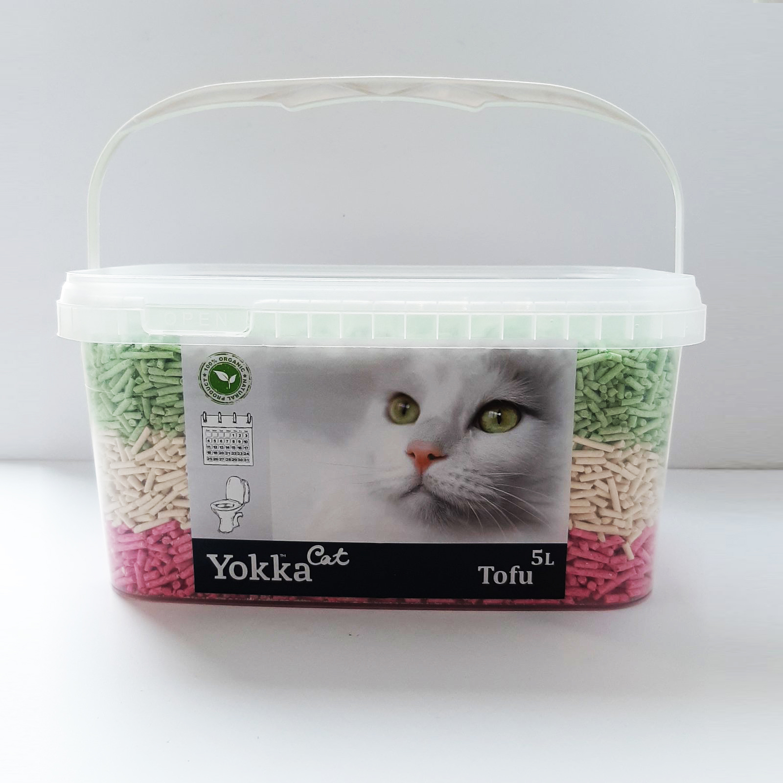 Растительный наполнитель для кошек YokkaCat Tofu Радуга