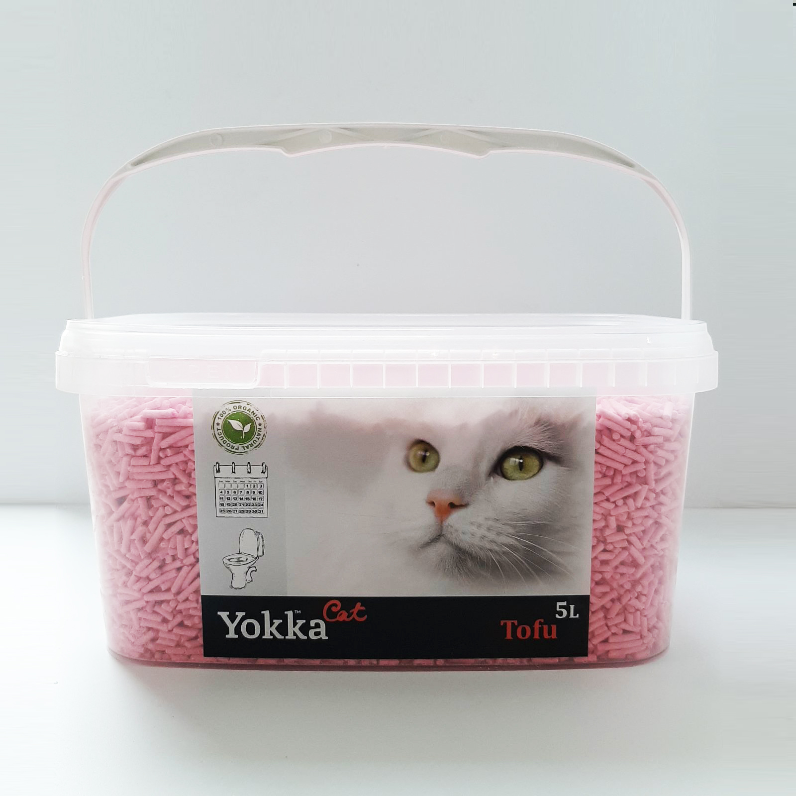 Растительный наполнитель для кошек YokkaCat Tofu Персик